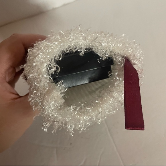 Silver Earrings and Necklace with Maroon Colored Mitten Case - Picture 7 of 9